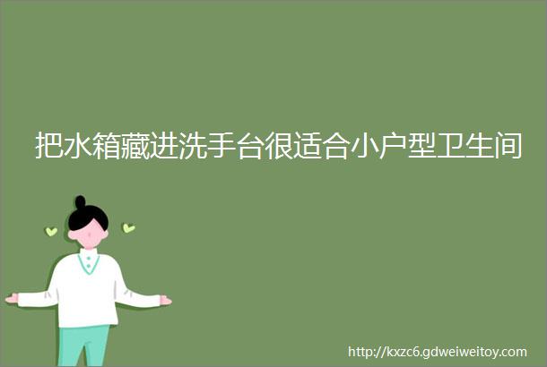 把水箱藏进洗手台很适合小户型卫生间